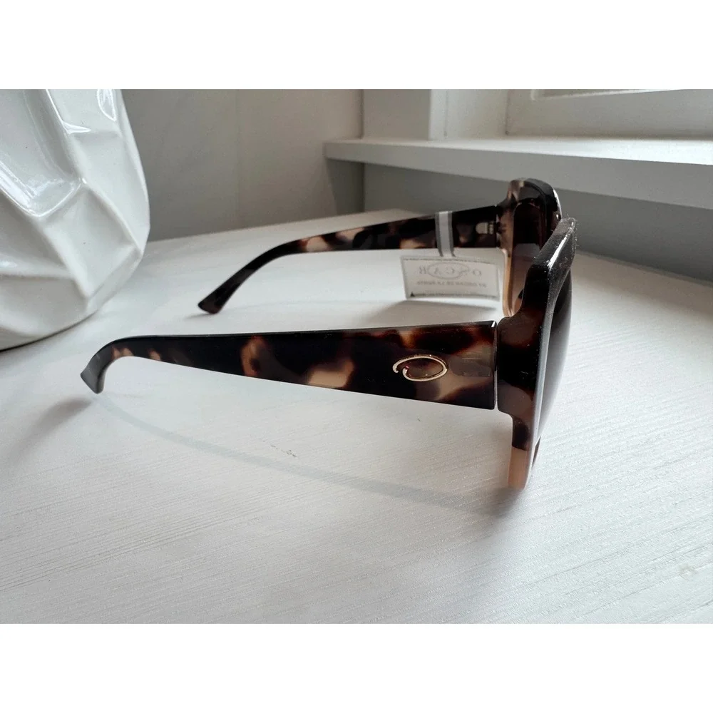 Oscar de la Renta Womens Square Ombre Tortoise Peach Sunglasses UV Protection